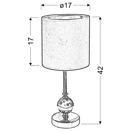 Lampki-nocne - elegancka lampka gabinetowa o wysokości 42cm 1x40w e14 melba 41-38791 candellux 