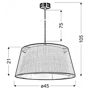 Lampy-sufitowe - elegancka biała lampa wisząca 1x60w e27 charlie 31-24800 candellux 