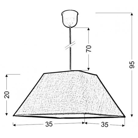 Lampy-sufitowe - fioletowe oświetlenie wiszące prostokąt 1xe27 60w robin 31-03294 candellux 