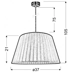 Lampy-sufitowe - lampa wisząca okrągła 37cm 1x60w e27 fioletowa tiziano 31-27115 candellux 