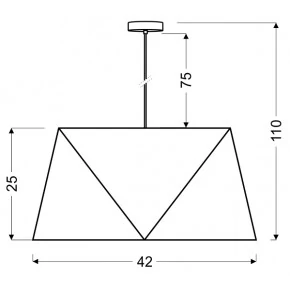 Lampy-sufitowe - oświetlenie wiszące różowe o szerokość 42cm 1x60w e27 hexagen 31-03638 candellux 