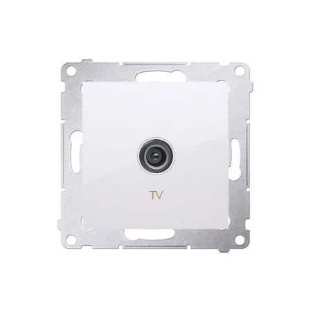 Gniazda-antenowe - białe gniazdo antenowe tv pojedyncze końcowe dak1.01/11 simon 54 kontakt-simon 