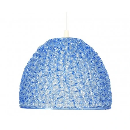 Lampy-sufitowe - efektowna lampa wisząca niebieska 1xe27 60w canaria 31-36646 candellux 