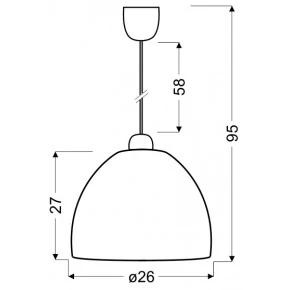 CANARIA LAMPA WISZĄCA 1X60W E27 260 NIEBIESKI