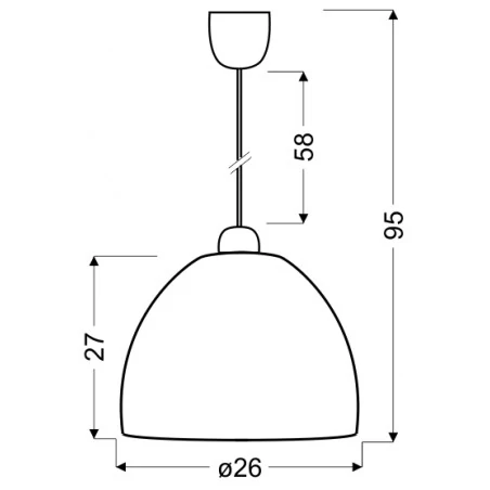 Lampy-sufitowe - efektowna lampa wisząca niebieska 1xe27 60w canaria 31-36646 candellux 
