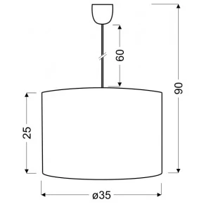 Lampy-sufitowe - lampa wisząca tkaninowa beżowa 1xe27 35cm farm 31-03171 candellux 