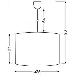 GARDEN LAMPA WISZĄCA 25 1X60W E27 (ABAŻUR 77-01610+LINKA 85-89369)