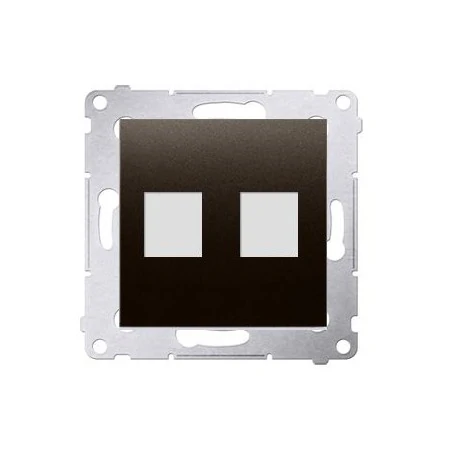 Pokrywy-do-gniazd - pokrywa gniazd teleinformatycznych na keystone płaska podwójna brąz mat dkp2.01/46 simon 54 kontakt-simon 
