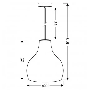 Lampy-sufitowe - fioletowa lampa wisząca o akrylowym kloszu 1x60w e27 26x26x150 buren 31-50314 candellux 