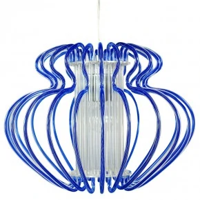 IMPERIA LAMPA WISZĄCA 1X60W E27 520X420 DUŻA NIEBIESKA PROMOCJA