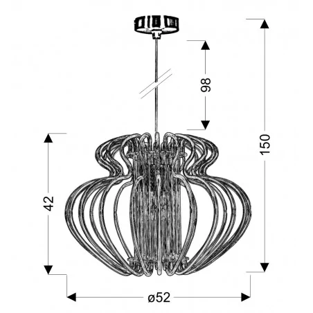 Lampy-sufitowe - lampa sufitowa wisząca duża żyrandol niebieski imperia 31-36561 candellux 