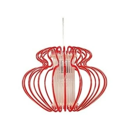 Lampy-sufitowe - oryginalna lampa wisząca czerwona 1x60w e27 imperia 31-36608 candellux 