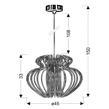 Lampy-sufitowe - oryginalna lampa wisząca czerwona 1x60w e27 imperia 31-36608 candellux 