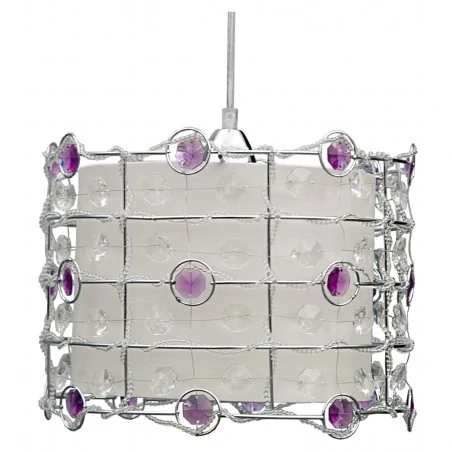 Lampy-sufitowe - wiszące oświetlenie chromowo-fioletowe 1x40w e27 seneca 31-02976 candellux 