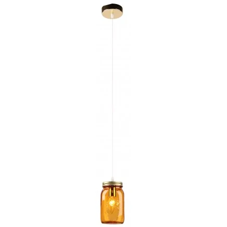 Lampy-sufitowe - lampa wisząca pomarańczowa o abażurze w kształcie słoika 10 1x40w e14 jars 31-42880 candellux 