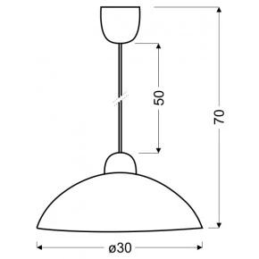 Lampy-sufitowe - oświetlenie wiszące o wysokości 70cm 1x60w e27 letycja 31-49875 candellux 