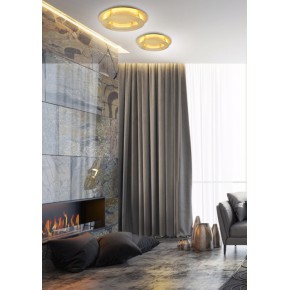 Lampy-sufitowe - plafon złoty o niestandardowej, dwupoziomowej konstrukcji 24w led 3000k merle 98-66190 candellux 