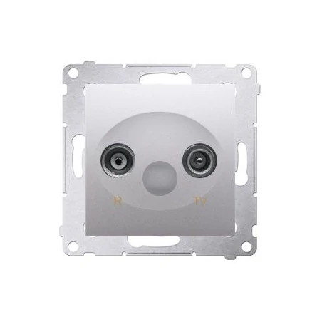 Gniazda-antenowe - gniazdo antenowe r-tv końcowe separowane srebrny mat dak.01/43 simon 54 kontakt-simon 