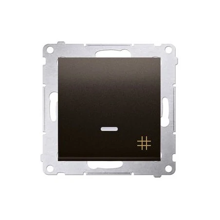 Wylaczniki-krzyzowe - włącznik krzyżowy z podświetleniem led brąz mat dw7l.01/46 simon 54 kontakt-simon 