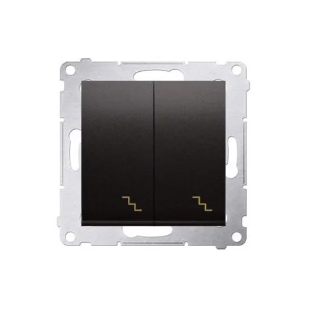 Wylaczniki-schodowe - włącznik schodowy podwójny z podświetleniem led antracyt dw6/2l.01/48 simon 54 kontakt-simon 