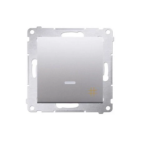 Wylaczniki-krzyzowe - włącznik krzyżowy z podświetleniem led srebrny mat dw7l.01/43 simon 54 kontakt-simon 