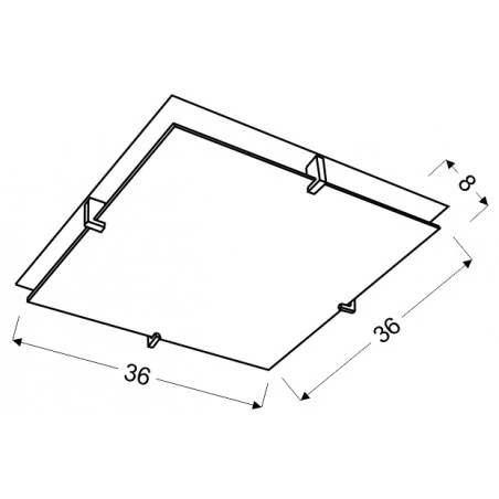 Plafony - chromowy plafon w oryginalne wzory 2x60w e27 fikus 10-12821 candellux 