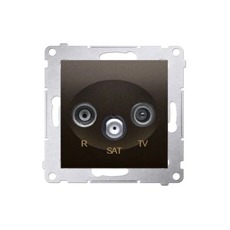 Gniazda-antenowe - gniazdo antenowe r-tv-sat końcowe/zakończeniowe brąz mat dask.01/46 simon 54 kontakt-simon 