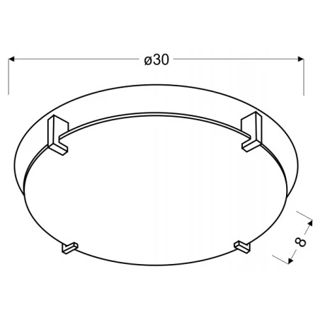 Plafony - podwójny plafon w oryginalne wzory 30 1x60w e27 fikus 13-12944 candellux 