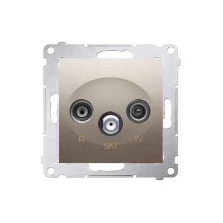 Gniazda-antenowe - gniazdo antenowe r-tv-sat końcowe/zakończeniowe złoty mat dask.01/44 simon 54 kontakt-simon 