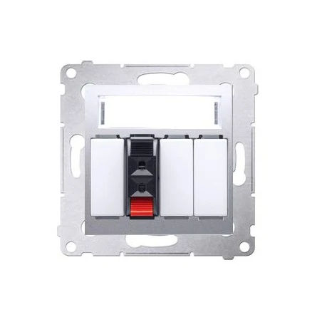 Gniazda-glosnikowe - gniazdo głośnikowe 1-krotne z polem opisowym srebrny mat dgl31.01/43 simon 54 kontakt-simon 