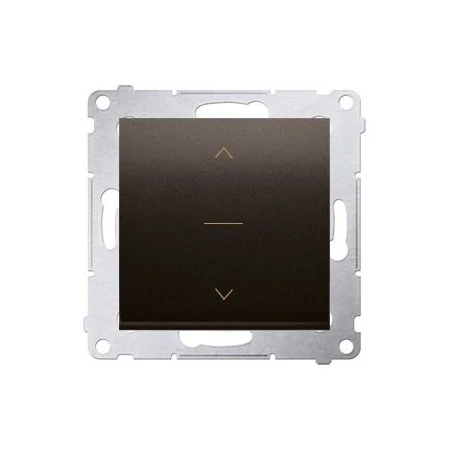 Wylaczniki-zaluzjowe - włącznik żaluzjowy pojedynczy trój-pozycyjny (1-0-2) brąz mat dzw1k.01/46 simon 54 kontakt-simon 