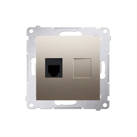 Gniazda-telefoniczne - gniazdo telefoniczne pojedyncze rj12 złoty mat dt1.01/44 simon 54 kontakt-simon 