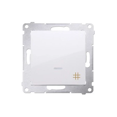 Wylaczniki-krzyzowe - biały włącznik krzyżowy z podświetleniem led dw7l.01/11 simon 54 kontakt-simon 