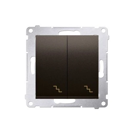 Wylaczniki-schodowe - włącznik schodowy podwójny brąz mat dw6/2.01/46 simon 54 kontakt-simon 