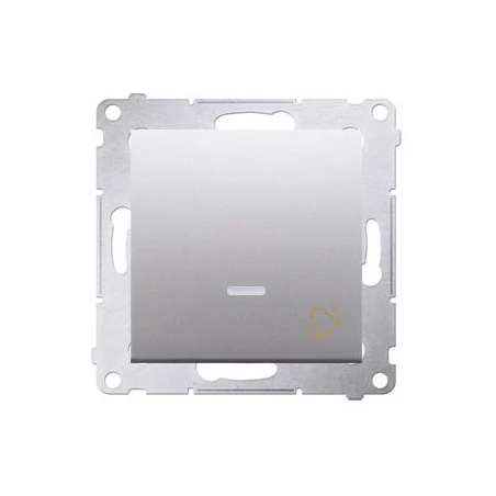 Wlaczniki-i-przyciski-dzwonkowe - przycisk dzwonek z podświetleniem led srebrny mat dd1l.01/43  simon 54 kontakt-simon 