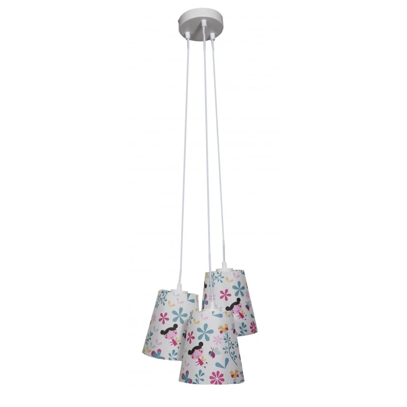 Lampy-sufitowe - potrójna lampa wisząca do pokoju dziecięcego 3x40w e27 girl 33-62949 candellux firmy Candellux w cenie 234,00 zł. Gwarantowana dostawa w ciągu 24h.  Lampy-sufitowe - potrójna lampa wisząca do pokoju dziecięcego 3x40w e27 girl 33-62949 candellux firmy Candellux