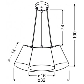 Lampy-sufitowe - potrójna lampa wisząca do pokoju dziecięcego 3x40w e27 girl 33-62949 candellux 