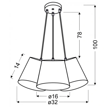 Lampy-sufitowe - potrójna lampa wisząca do pokoju dziecięcego 3x40w e27 girl 33-62949 candellux  Lampy-sufitowe - potrójna lampa wisząca do pokoju dziecięcego 3x40w e27 girl 33-62949 candellux