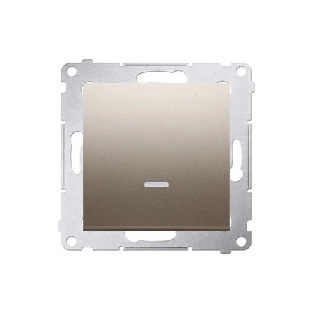 Wylaczniki-jednobiegunowe - włącznik jednobiegunowy z podświetleniem led złoty mat dw1l.01/44 simon 54 kontakt-simon 