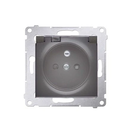 Gniazda-pojedyncze-podtynkowe - gniazdo wtyczkowe pojedyncze do wersji ip44 - z uszczelką do ramek premium antracyt dgz1bz.01/48a simon 54 kontakt-simon 