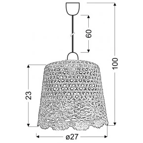 NONNA LAMPA WISZĄCA 27 1X60W E27 RÓŻOWY