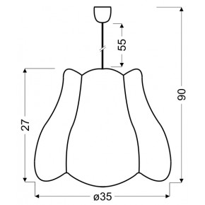 Lampy-sufitowe - lampa wisząca o wzorzystym abażurze 1x60w e27 zuza 31-96954 candellux 