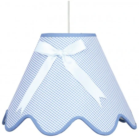 Lampy-sufitowe - niebieska lampa wisząca z kokardką 1x60w e27 lola 31-04666 candellux 