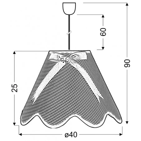 Lampy-sufitowe - lampa wisząca fioletowa na żarówkę e27 1x60w lola 31-14573 candellux 