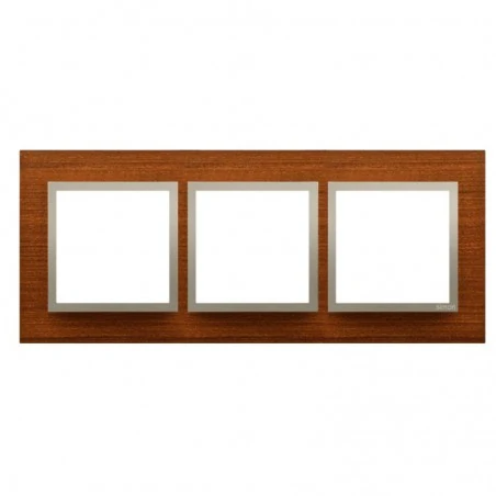 Ramki-potrojne - ramka potrójna drewniana złoty orzech drn3/86 simon 54 nature kontakt-simon 