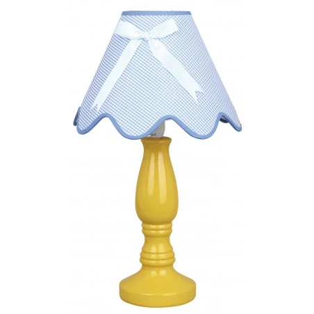 Lampki-nocne - wyjątkowa lampa nocna żółto niebieska 1x40w e14 lola 41-63489 candellux 