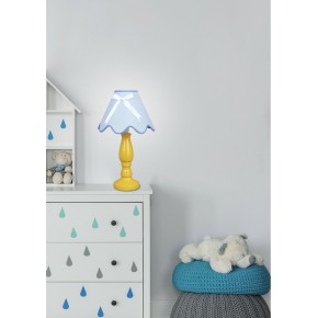 Lampki-nocne - wyjątkowa lampa nocna żółto niebieska 1x40w e14 lola 41-63489 candellux 