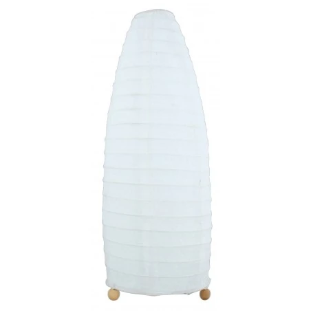 Lampki-nocne - papierowa lampa stołowa biała 40w e14 papirus 41-88287 candellux 