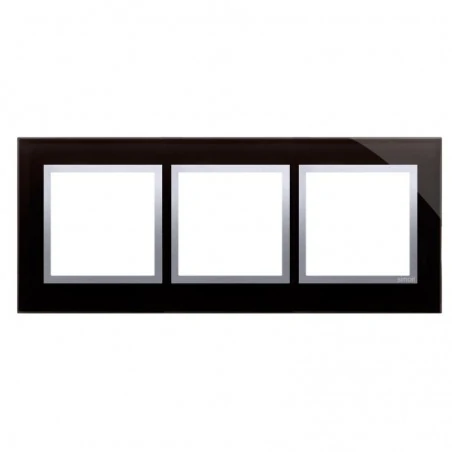 Ramki-potrojne - ramka potrójna szklana księżycowa lawa drn3/74, seria simon 54 nature, kontakt-simon 