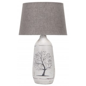 Lampki-nocne - szara lampka z motywem drzewa walia e27 60w 41-39187 candellux 
